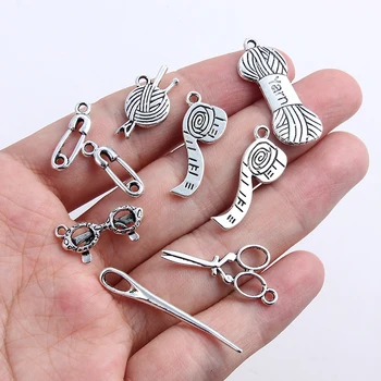 

20pcs Ancient Silver Color Wool Glasses Alloy Charms Pendant DIY For Jewelry Making Necklace Charm Bracelet Craft Gift