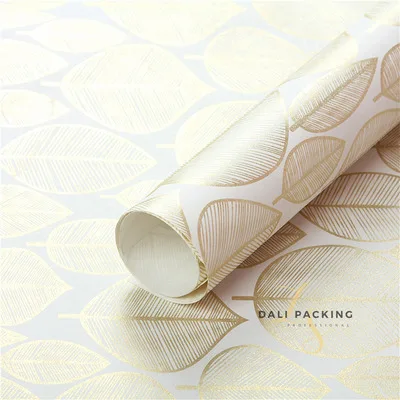 Золотое перо сосновый конус подарочная упаковочная бумага подарок простой День Святого Валентина подарочная упаковочная бумага