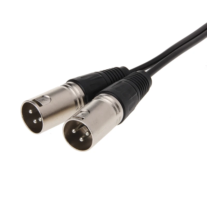 3-Pin зарядный кабель с разъемом папа Dual XLR Y разветвитель аудио кабель-адаптер для микрофона 77UA