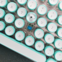 מחשב נייד RGB Steampunk Gaming Keyboard מכונות מתכת לוח עגול רטרו keycap תאורה אחורית Wired עבור שולחן מחשב נייד מחשבים וציוד היקפי (5)