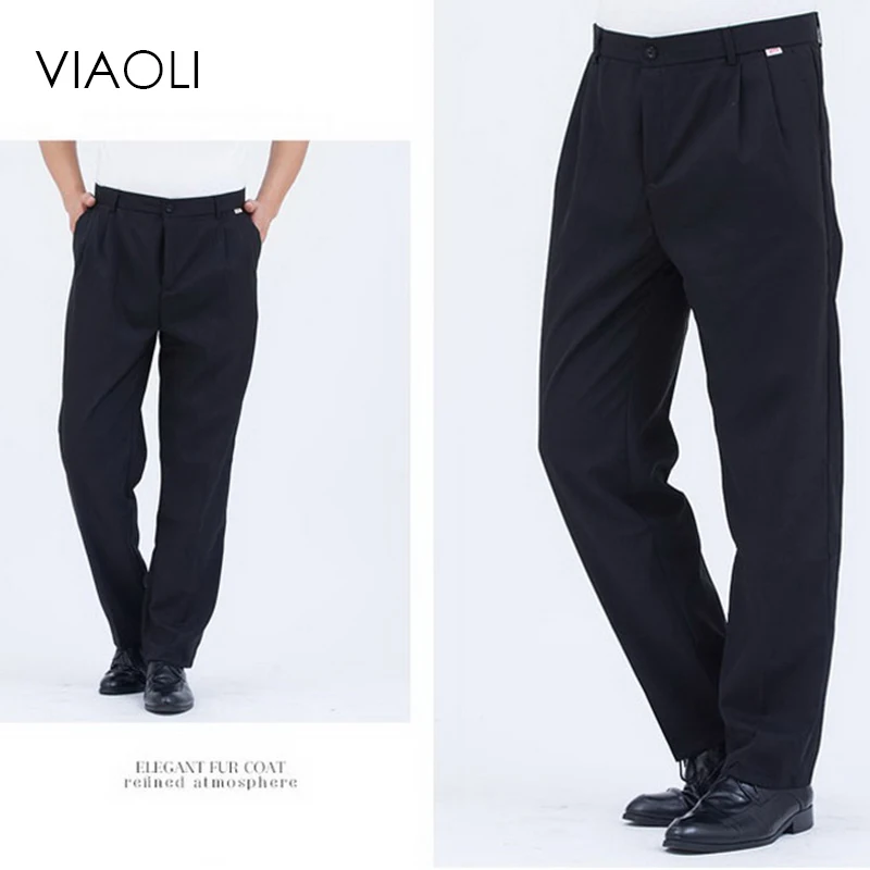 Restaurant Chef Uniform for Men Pants Kitchen Trouser Chef Uniforms for Women Pants Elastic Waist Bottoms Working Clothes M-2XL