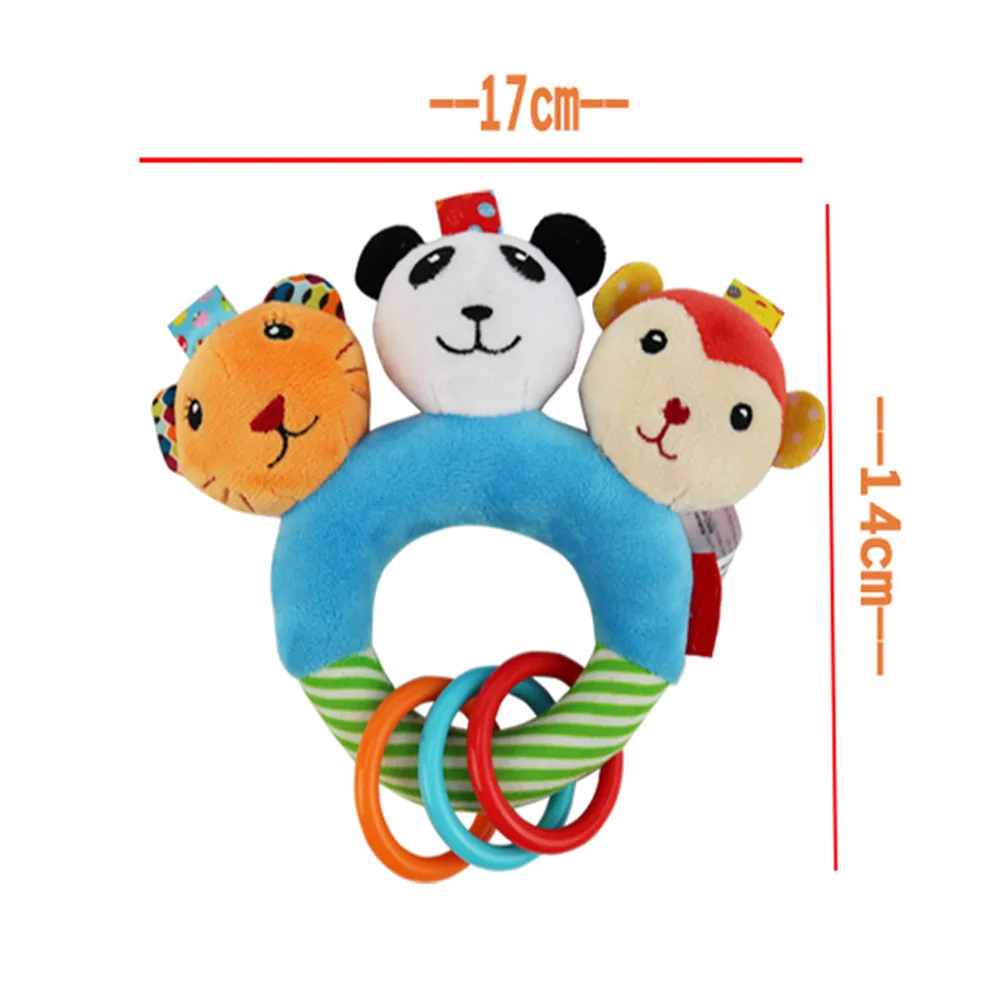 Infant Hand Rattle Toy Baby Hand Grab Ring Bell Companion Educational Toy Hand Bell Plush Toy Cute Baby Rattle Toys#20