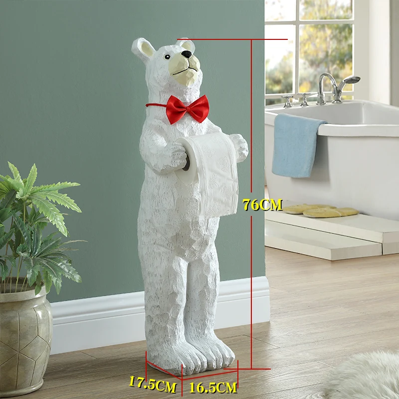 No paper towel Американский мультфильм Животные держатель для салфеток медведь Вертикальная коробка для рулона салфеток бумажный держатель полотенец предмет интерьера, украшение R3158 - Цвет: No paper towel