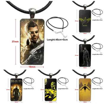 

For Women Choker Deus Ex Mankind Divided Games Necklace Fashion Long Chain With Rectangle Necklace Jewelry