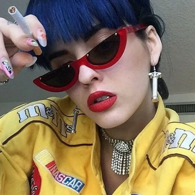 Vintage Sunglasses Women Cat Eye Luxury Brand Designer Sun Glasses Retro Small ladies Sunglass Black Eyewear oculos