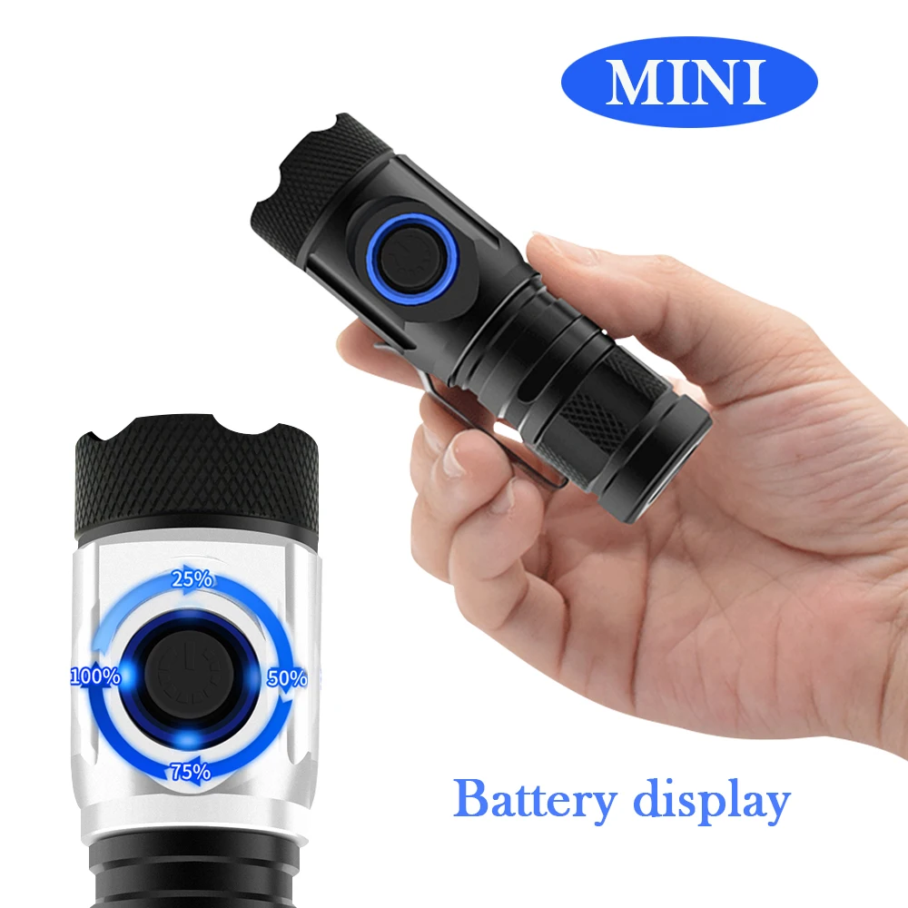 Супер мини-фонарь, самый мощный светодиодный мини-фонарик usb 18650 18350, перезаряжаемый 4* XPG светодиодный IPX6, водонепроницаемые тактические фонари