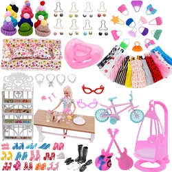 Vêtements à talons hauts pour poupées américaines de 11.8 pouces, accessoires pour barbie, maillot de bain, vélo, guitare, vêtements de poupée, robe mignonne, jouet d'anniversaire de génération 