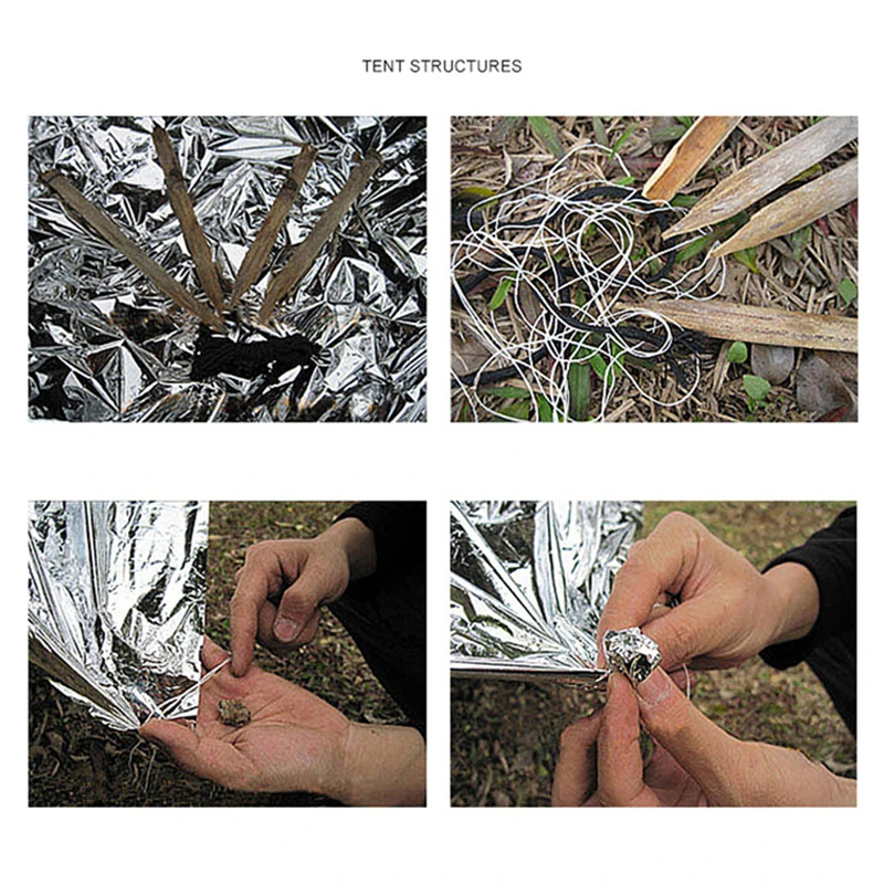 First Aid Emergency Blanket Hypothermia Rescue First Aid Camp Keep Foil Mylar Lifesave Warm Heat Bushcraft Outdoor Thermal Dry Emergent Blanket Survival Kit