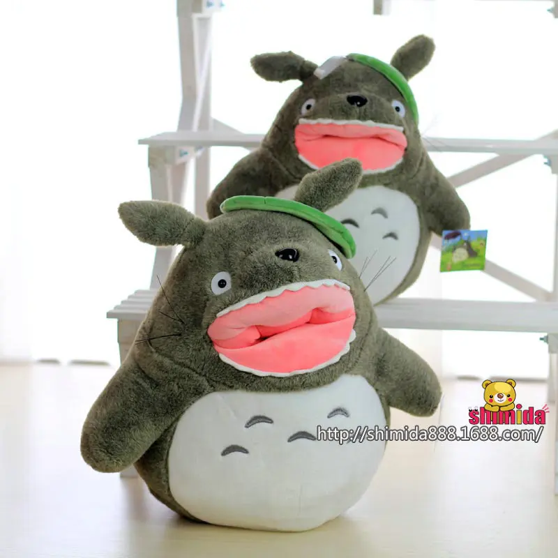 

Lotus Leaf Totoro Open-mouth Style Plush Doll Dorset Miyazaki Cartoon Totoro Plush Toys