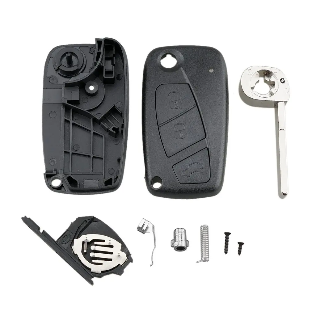 Складной флип 3 BTN пульт дистанционного ключа Fobs чехол оболочка для FIAT Punto Ducato Stilo, Panda 3-ключ Чехол протектор для ключей