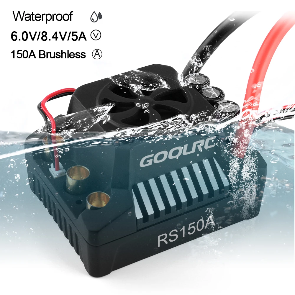 

Original GoolRC 80/120A/150A Brushless ESC Electric Speed Controller 6.0V/8.4V/5A BEC for 1/8 1/10 RC Truck Off-road Car RC Part
