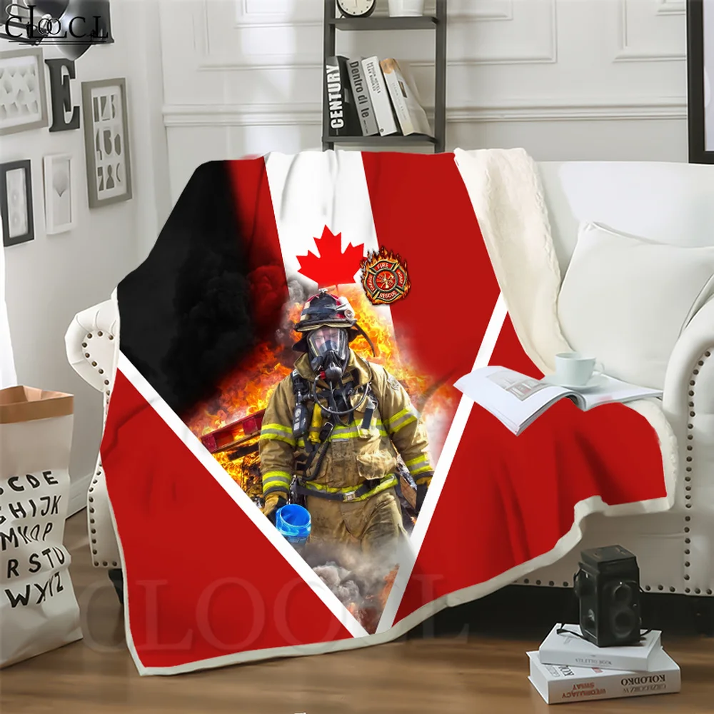 

Thick Blanket Fashion Firemen Printed Adult Kid Quilt for Bedding Cover Sofa Travel Office Character Throw Blanket Drop Shipping