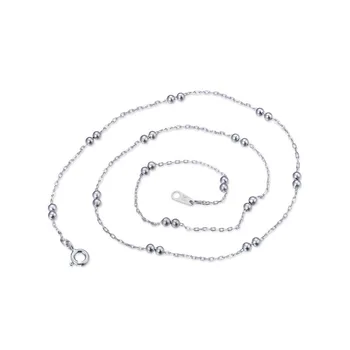 

YJAX002170 New Fashion S925 Pure Silver Jewelry 30 Carts Cross 2.5 Double Dense Beads 2:2 Chain Ornaments Women Necklace