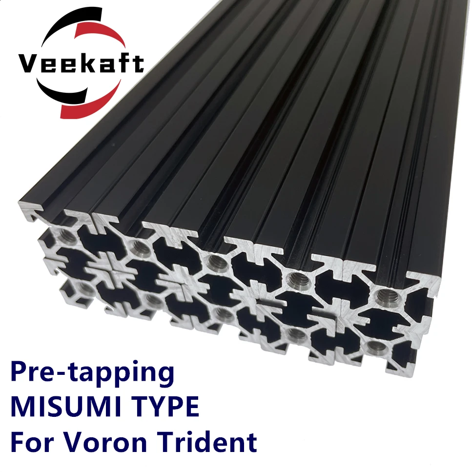 

Voron Trident Anodized Blind Joints EXTRUSIONS Misumi HFSB5-2020 Extrusion Frame Kit for Voron Trident 3d Printer Pre tapping