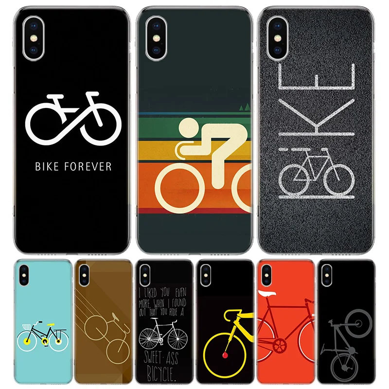 Bicycle Bike Sport Coqu Phone Case For iPhone 13 12 11 Pro Max 6 X 8 6S 7 Plus XS XR Mini 5S SE 7P 6P Pattern Cover Coque | Мобильные