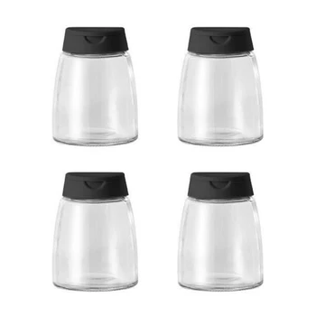 

150Ml Seasoning Tank 4Pcs Seasoning Box Condiment Cruet Bottle Transparent Glass Spice Jars Health and Hygiene Can