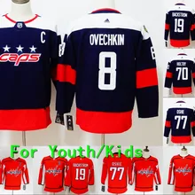 Молодежная вышитая сшитая трикотажная футболка с надписью «Washington 8» и надписью «Александер Овечкин» 77 TJ Oshie 43 Tom Wilson Nicklas Backstrom Braden Holtby Kids