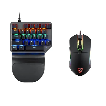 

HOT-Motospeed K27 V30 Single Hand Mechanical Computer PC PUBG Gaming Keyboard 27 Key Wired USB 9 LED Backlit Model