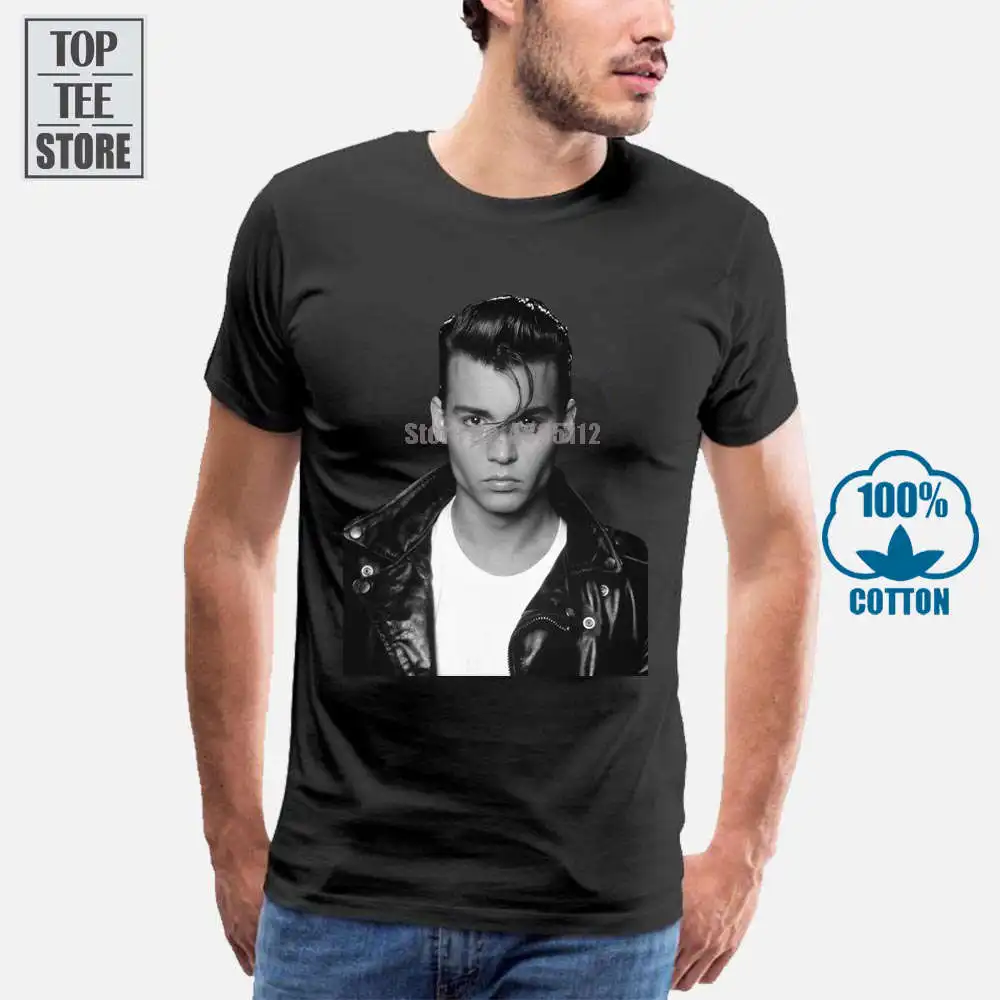 Джонни Деппом Vtg Ретро Графический Футболка фильм в стиле панк-рок Teen Idol