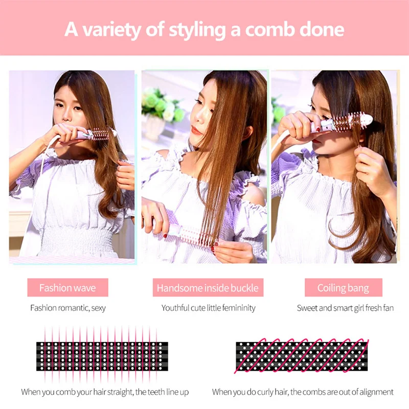 Mini Hair Curler & Straightener 2 in 1 Hair Wave Curling Iron Professional Straighteners Fashion Styling Tools