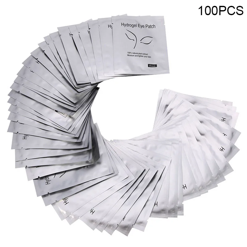 100 pcs 50/100/200 пар накладки для глаз без ворса ресницы гелевые подушечки маски Eyepads наращивание ресниц патчи FM88 - Цвет: 100 pcs