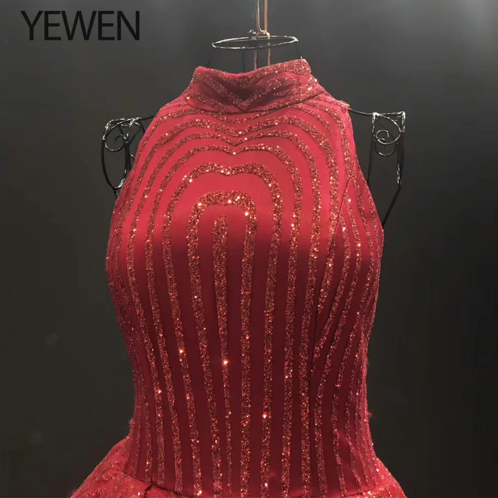 Роскошное арабское свадебное платье, бальное платье, Vestido de noiva, Аппликации, высокий вырез, свадебные платья, длина до пола, платье невесты