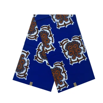 

2019 the lastest design african wax ankara pagne block prints in fabric 100% cotton 6yards/piece woman dress cloth V-L 748