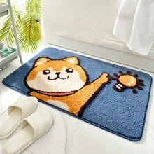 

ONEPACE New Cartoon Flocking Home Bathroom Non-slip Mat Bathroom Rugs Home Carpets