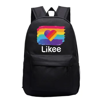 

Russia Type LIKEE Backpack "LIKEE 1 (Like Video)" Laptop Travel Backpack Men Zipper Casual Bookbag School Bags for Teenage Girls