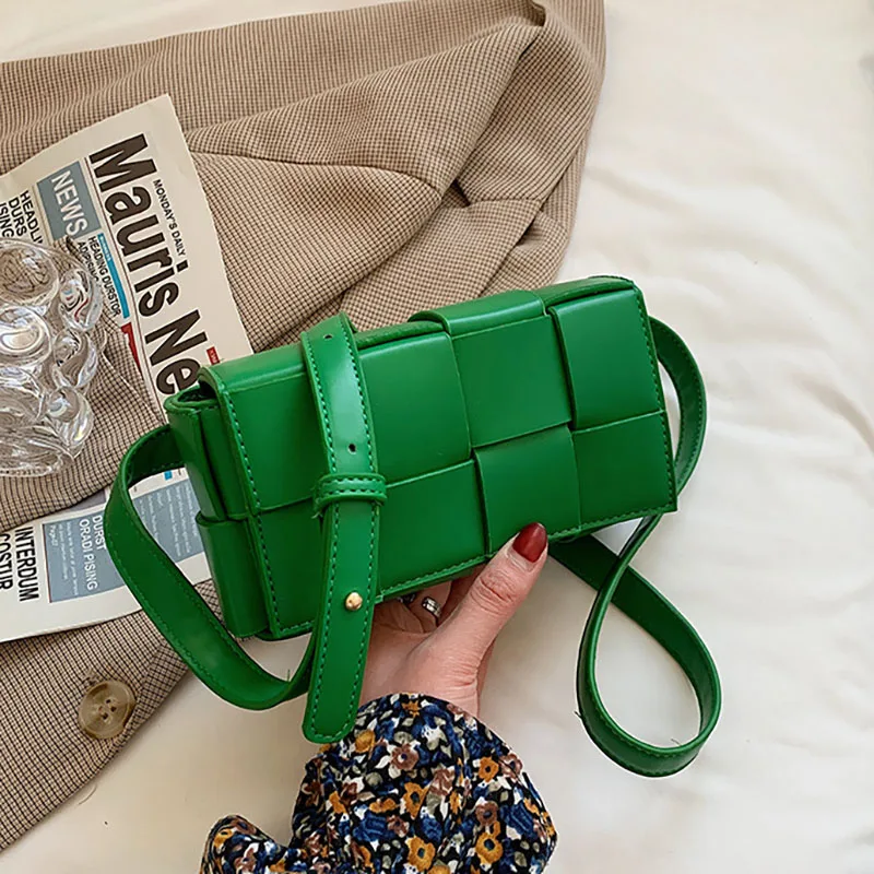 Leather Woven Small Waist Bags For Women Luxury Brand Shoulder Bag New Trend Women Hand Bag 2022 Messenger bag Female