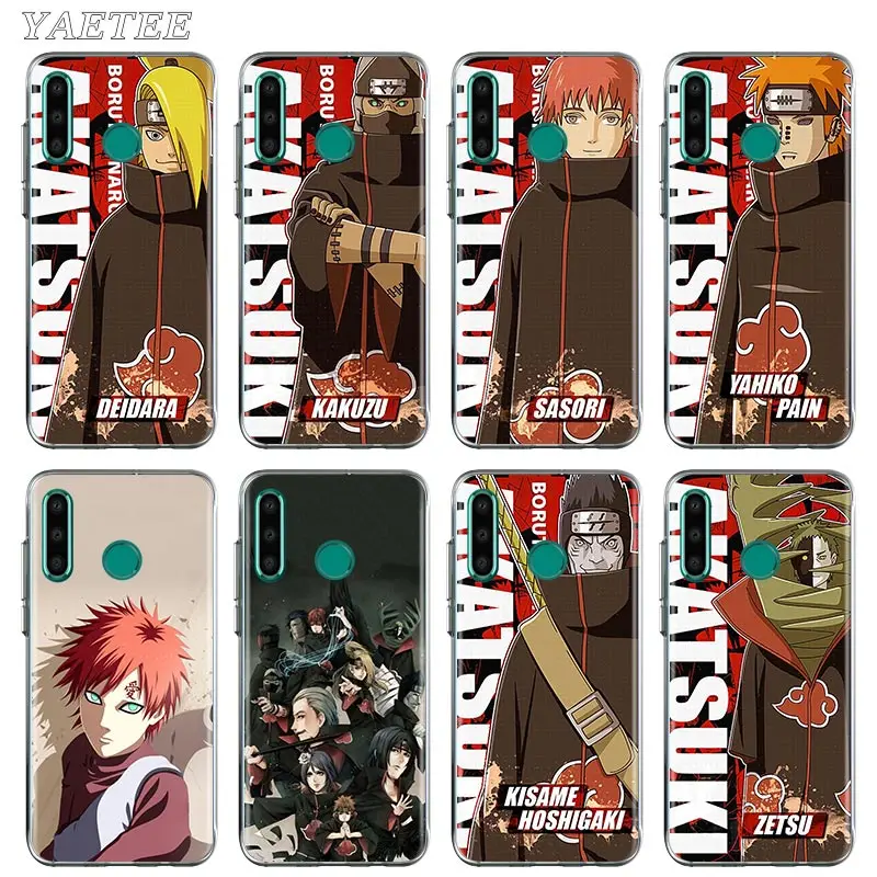 

Silicone Case For Huawei Y6 Y7 Y9 Prime 2019 Y8S Y9a Y6p Mate 10 Lite 20 Pro Phone Cases Funda Cover Naruto Akatsuki Coque