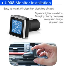 Беспроводная система контроля давления в автомобильных шинах TPMS с 4 внешними датчиками