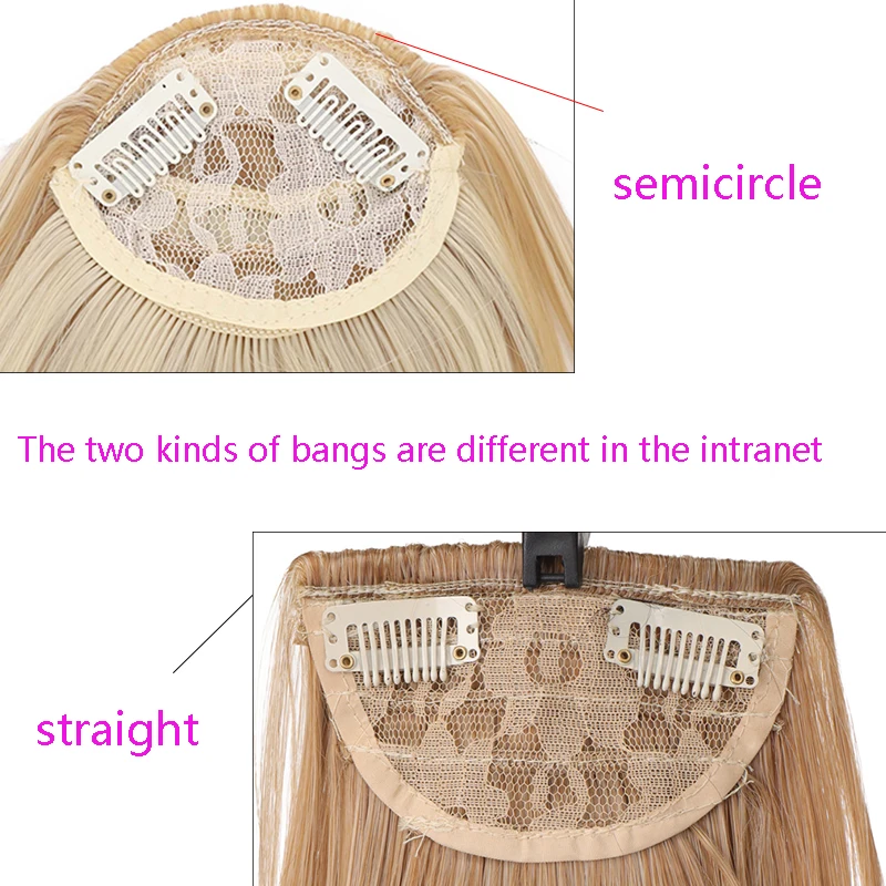 TALANG Neat Front Fringe Clip In  Hair Bangs  Hair Extensions Sweeping Side Blunt Bang Natural Black Brown Hairpieces