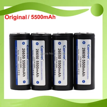 

4PCS Original Keeppower 2019 Model 3.7V 26650 ICR26650 5500mAh PROTECTED Flashlight Battery Suit For CONVOY L6