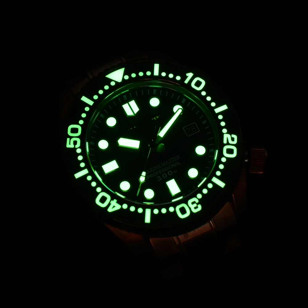 Мужские автоматические механические часы San Martin Diver CuSn8 Bronze MM300 PT5000