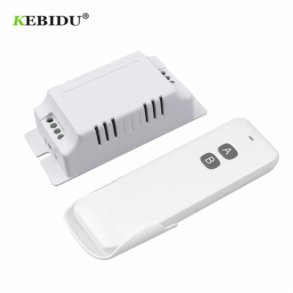 

KEBIDU 433Mhz Universal Wireless Remote Control Switch AC 85V-250V 2CH Relay Receiver Module & RF 315MHz/433 MHz Remote Controls