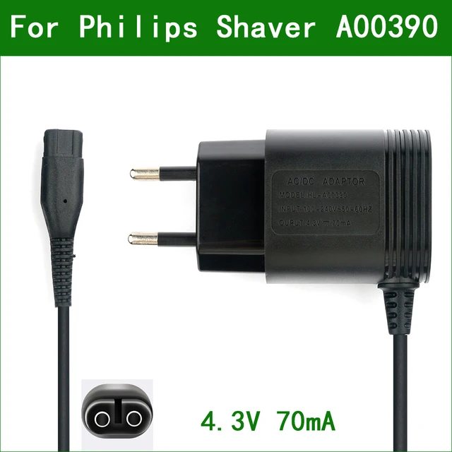 A00390 4.3V 70mA EU US Plug AC Power Adapter Charger for Philips Electric  Shaver BT405 BT405/16 BT3206/14 QT4005 MG3710 MG3711|Chargers| - AliExpress