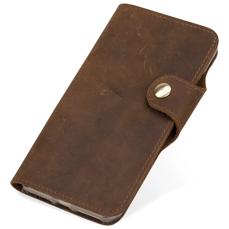 Flip phone Case For Huawei P10 P20 P30 Mate 9 10 20 Pro lite case P Smart Y6 Y7 Y9 2019 Crazy Horse skin For Honor 8X 9 10 lite