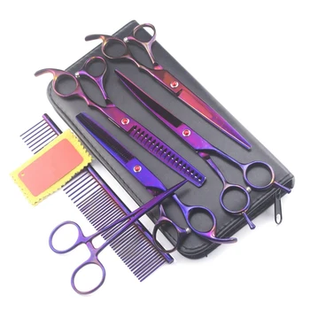 

PET Professional PET Dog Grooming Coated Titanium Scissors Suit Cutting&Curved&Thinning Shears