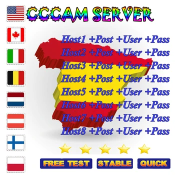 

Spain Cccam Cline for 1year Europe DVB-S2 Germany Poland hungary Portugal 6/7/8 Spain for gtmedia V8 satellite receiver receptor