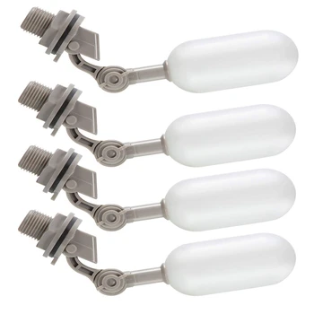 

4PCS Float Ball Valve Kit 1/2 Inch Supply Tube Water Float Valve with Adjustable Arm for Pool Livestock Water Trough
