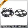 Yumiki 3pcs array IR led Spot Light Infrared 3x IR LED board for CCTV cameras night vision (53mm diameter) ► Photo 3/5