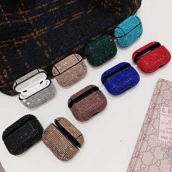 

Luxury 3D Girl Diamonds Hard Case Bluetooth Wireless Earphone Cover For Apple AirPods Pro Glitter Bling Box Headset Case Coque