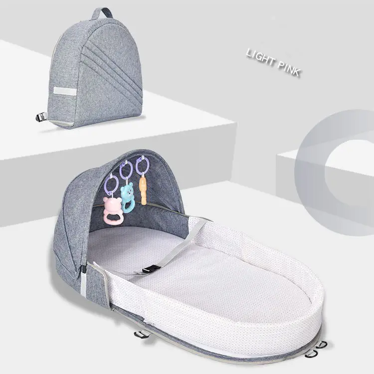 Детская переносная кровать рюкзак складной новорожденный детская кроватка переноска гнездо пеленка для кровати сумка кровать для ребенка - Цвет: huise