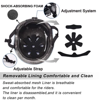 

ONEWELL S-L Round Mountain Skate Bike Scooter Stunt Skateboard MTB Safety Helmet Bicycle Cycling Crash Strong Road