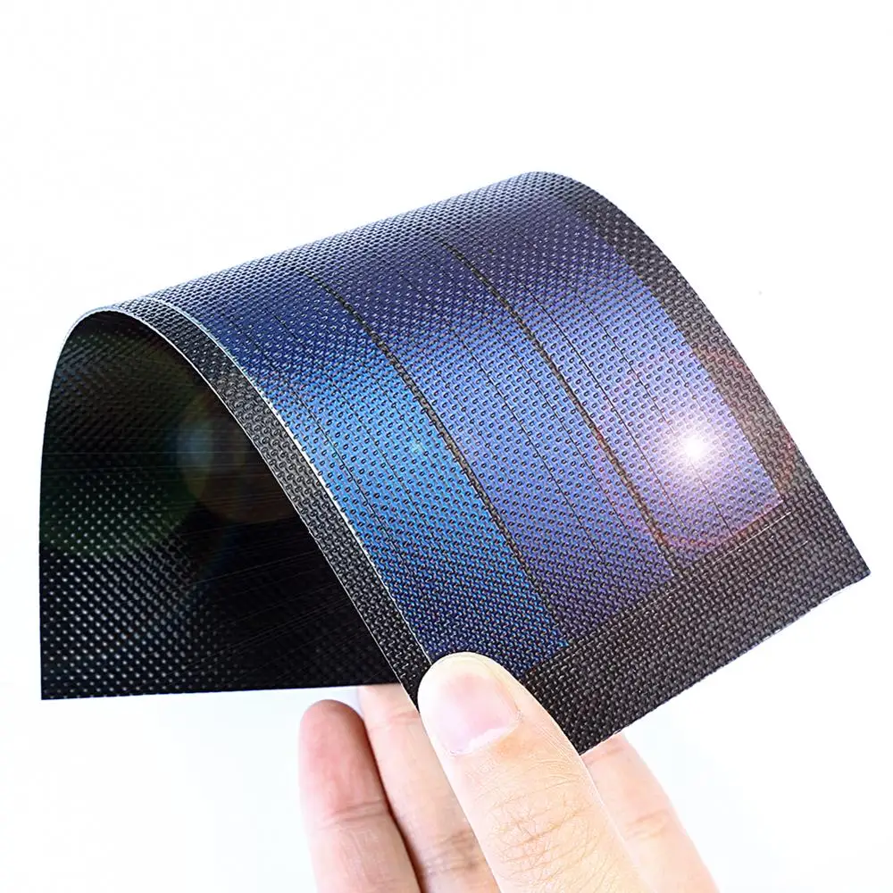 Green Portable Flexible-Solar-Panel-Charger Small Solar Panels for Science Projects Charger 1 Watt 6 Volt Thin-Film-Roll-up-Bendable-Amorphous-Solar-Panel Cell DIY for Car Camping Solar 