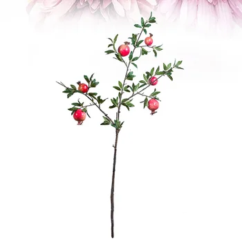 

1Pc Artificial Pomegranate Fruit Lifelike Simulation Flower Berries Decorative Fake Green Plant for Home Dorm Office Decor (Gree