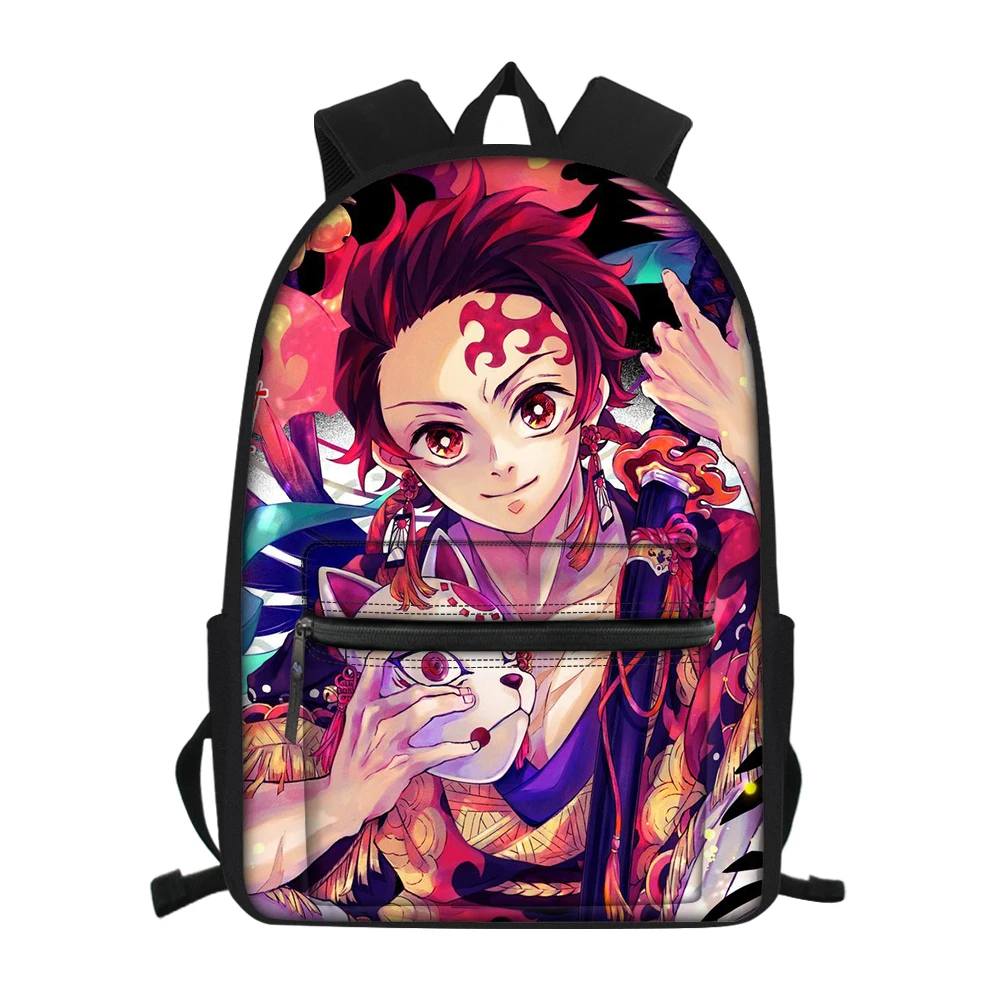 CDGX2093Z58 Demon Slayer: Kimetsu no Yaiba, школьная сумка для подростков, для мальчиков и девочек, дорожный рюкзак для ноутбука, для мужчин и женщин, Холщовая Сумка, сумка для книг, рюкзак - Цвет: CDGX2093Z58