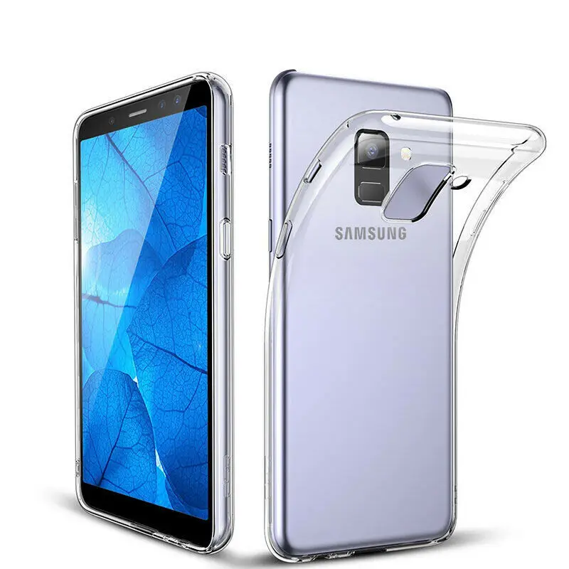 Мягкий ТПУ чехол для Samsung Galaxy A6 + Plus 2018 тонкий прозрачный силиконовый защитный A9 Star
