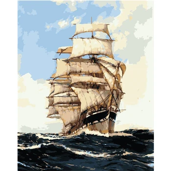 

Sea Battleship Hand Made Paint High Quality Canvas Beautiful Painting By Numbers Surprise Gift Great Accomplishment